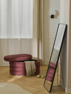 Kleine fluwelen bank Alto met opbergruimte^Westwing Collection Fashion