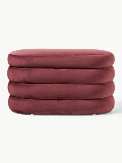 Kleine fluwelen bank Alto met opbergruimte^Westwing Collection Fashion