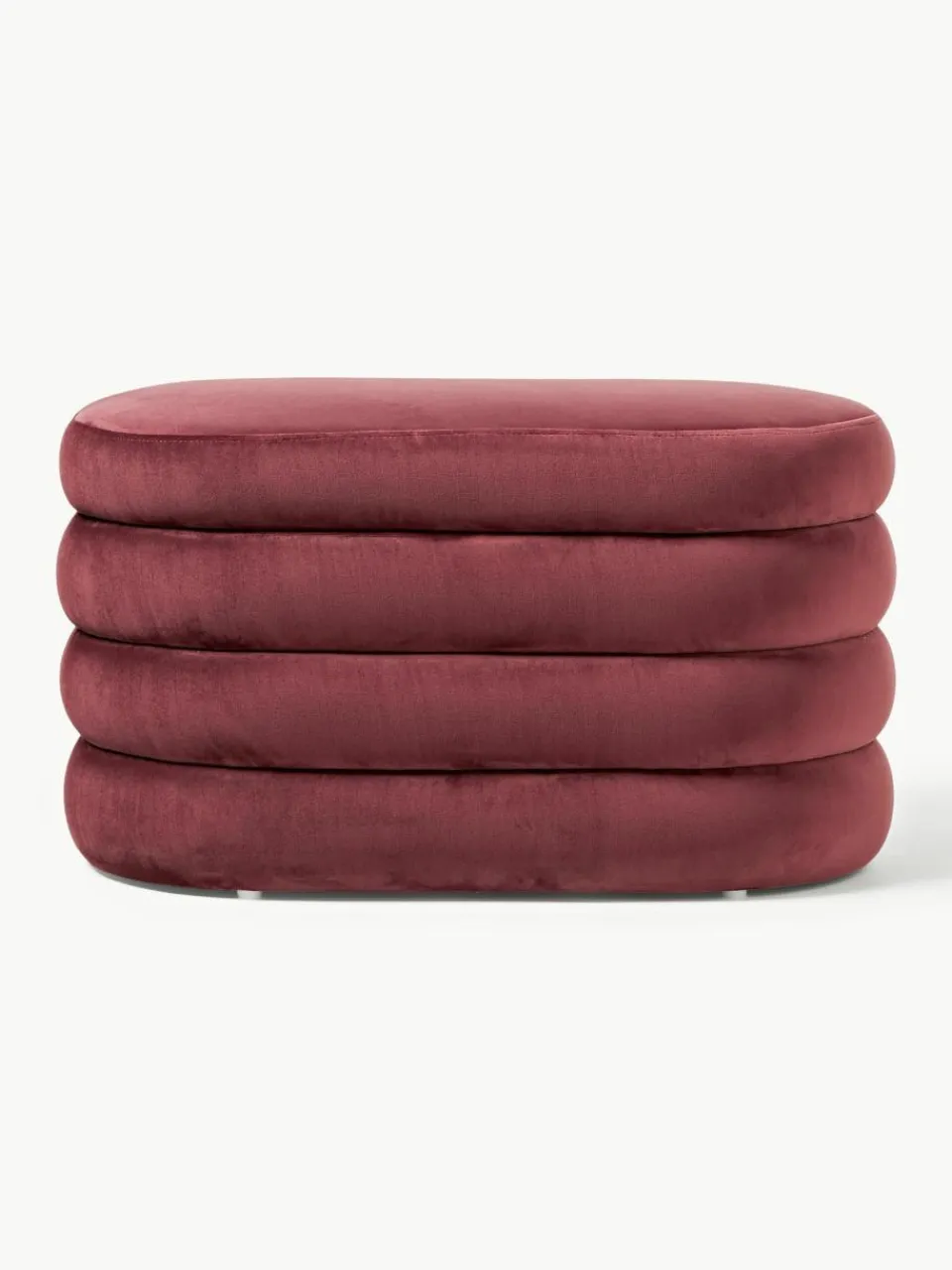 Kleine fluwelen bank Alto met opbergruimte^Westwing Collection Fashion