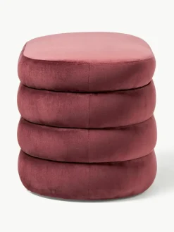 Kleine fluwelen bank Alto met opbergruimte^Westwing Collection Fashion