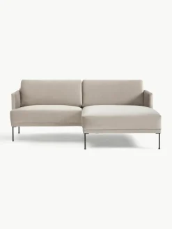 Kleine fluwelen hoekbank Fluente^Westwing Collection New