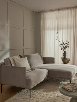 Kleine fluwelen hoekbank Fluente^Westwing Collection New