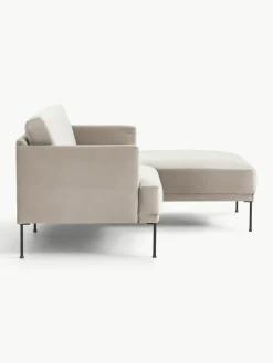 Kleine fluwelen hoekbank Fluente^Westwing Collection New