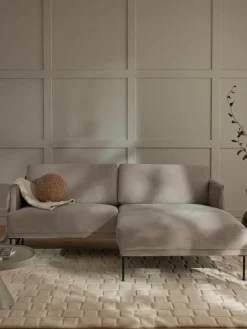 Kleine fluwelen hoekbank Fluente^Westwing Collection New