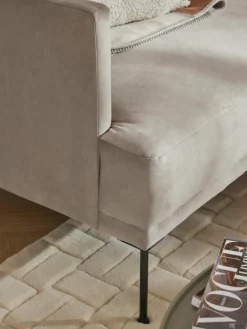 Kleine fluwelen hoekbank Fluente^Westwing Collection New