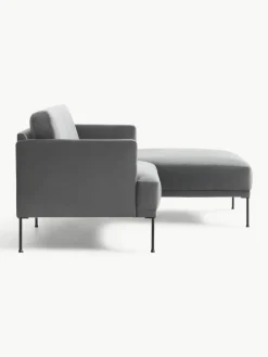 Kleine fluwelen hoekbank Fluente^Westwing Collection Outlet