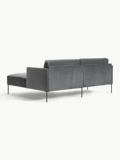 Kleine fluwelen hoekbank Fluente^Westwing Collection Outlet