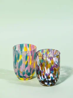 Kleine handgemaakte waterglazen Splash, 6 stuks^ANNA VON LIPA Outlet