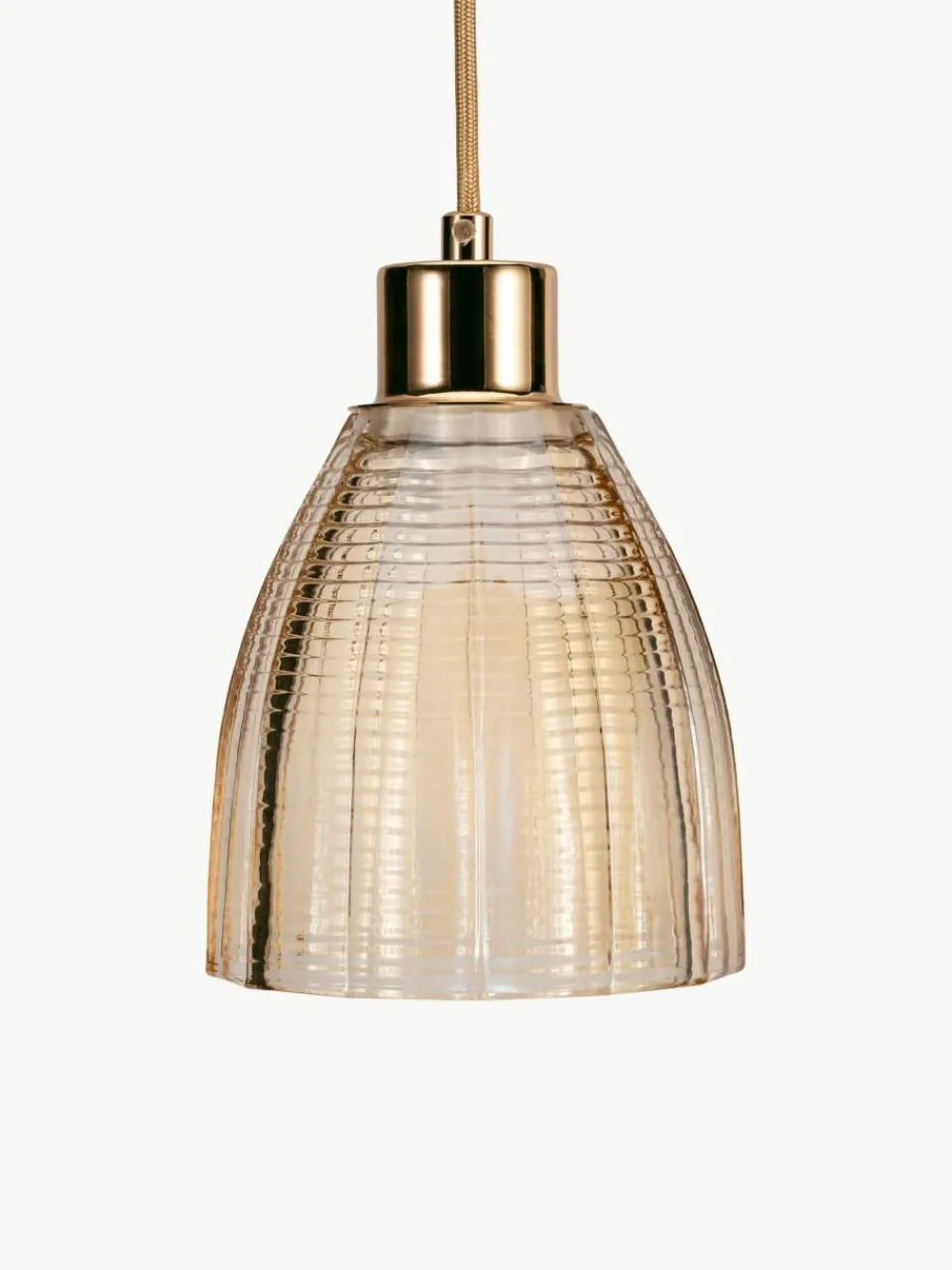 Kleine hanglamp Gleaming Gold van glas^Westwing Discount