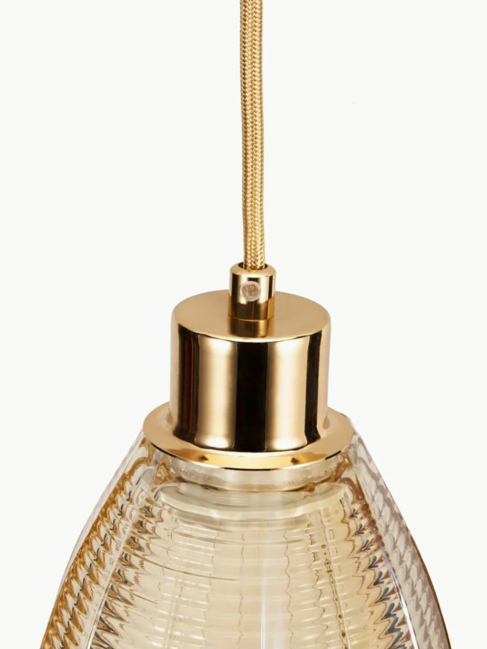 Kleine hanglamp Gleaming Gold van glas^Westwing Discount