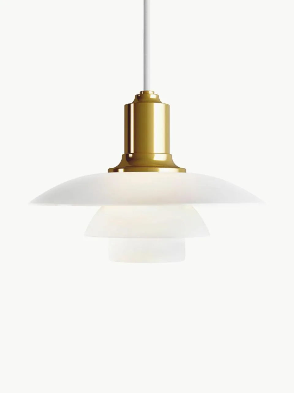 Kleine hanglamp PH 2/1, mondgeblazen^Louis Poulsen New