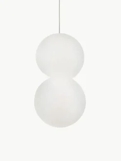 Kleine hanglamp Zero van glas en beton^Nova Luce Hot