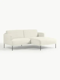 Kleine hoekbank Fluente van teddystof^Westwing Collection New