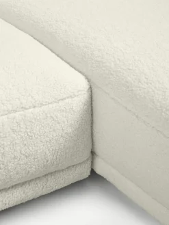 Kleine hoekbank Fluente van teddystof^Westwing Collection New