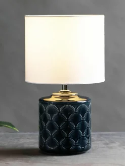 Kleine keramische tafellamp Glowing Midnight^Westwing Clearance