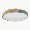 Kleine LED plafondlamp Benoa met houten decoratie^Westwing Online
