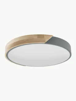 Kleine LED plafondlamp Benoa met houten decoratie^Westwing Online