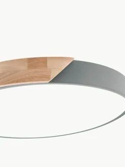 Kleine LED plafondlamp Benoa met houten decoratie^Westwing Online