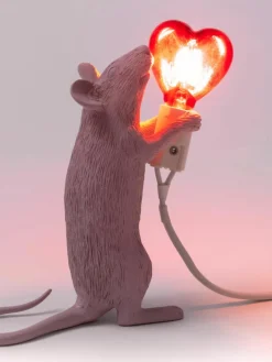 Kleine LED tafellamp Mouse met USB-aansluiting^SELETTI Clearance