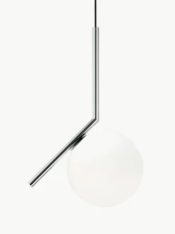 Kleine mondgeblazen hanglamp IC Lights, H 47 cm^Flos Clearance