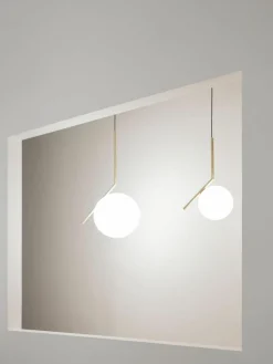 Kleine mondgeblazen hanglamp IC Lights, H 47 cm^Flos Hot