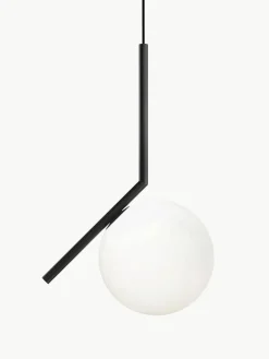 Kleine mondgeblazen hanglamp IC Lights, H 47 cm^Flos New