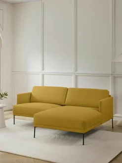 Kleine okergele hoekbank Fluente^Westwing Collection Online