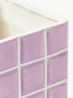 Kleine plantenpot Tile van dolomietsteen met tegellook^&k Amsterdam Fashion