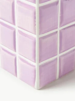 Kleine plantenpot Tile van dolomietsteen met tegellook^&k Amsterdam Fashion
