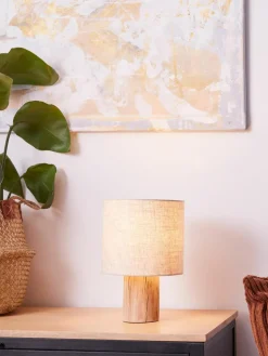 Kleine Scandi tafellamp Pia van hout en linnen^Westwing Clearance