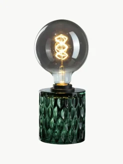 Kleine tafellamp Crystal Magic van groen glas^Westwing Outlet