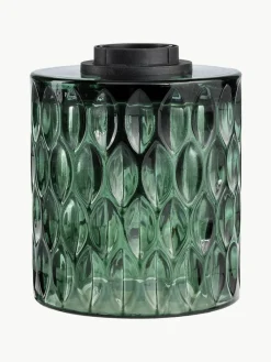 Kleine tafellamp Crystal Magic van groen glas^Westwing Outlet