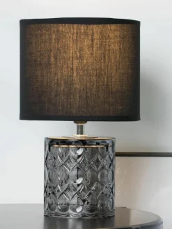 Kleine tafellamp Crystal Glow met glazen voet^Westwing Outlet