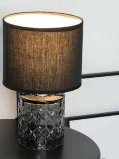 Kleine tafellamp Crystal Glow met glazen voet^Westwing Outlet