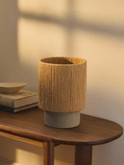 Kleine tafellamp Galea van jute^Westwing Collection Sale