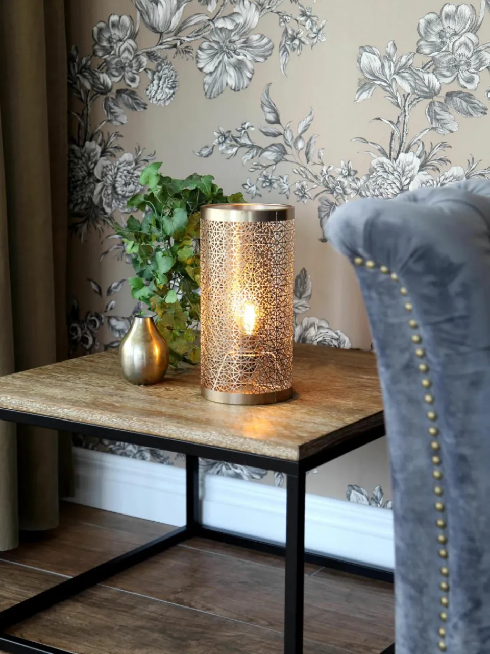 Kleine tafellamp Hermine van metaal^By Rydens Outlet