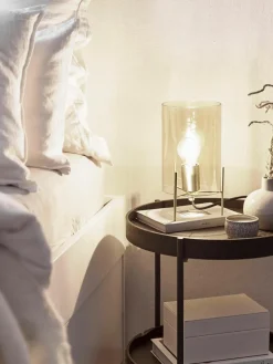Kleine tafellamp Laurel van gekleurd glas^Westwing Collection Outlet
