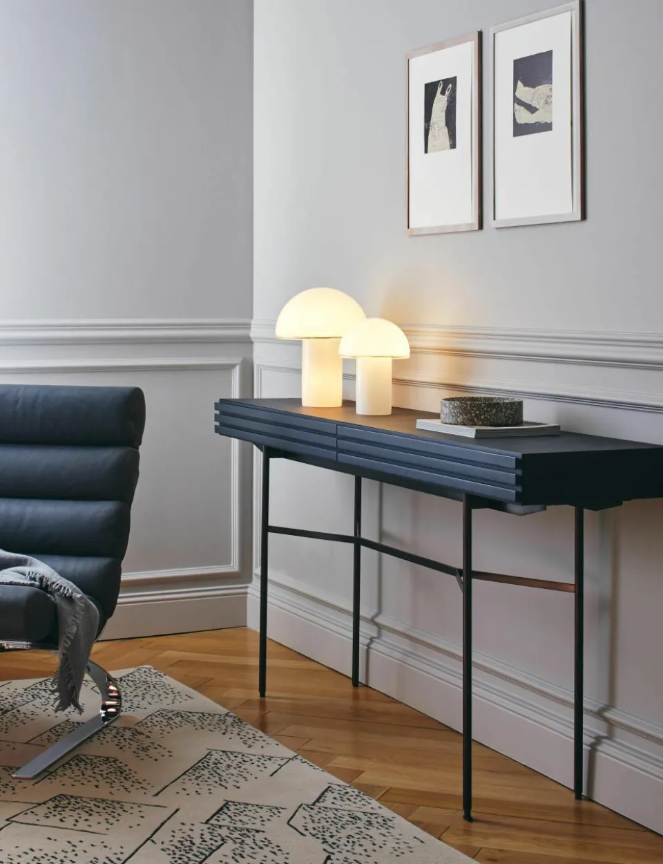 Kleine tafellamp Onfale, mondgeblazen^Artemide Hot