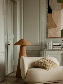 Kleine vloerlamp Dou van rotan, handgemaakt^ferm LIVING Best