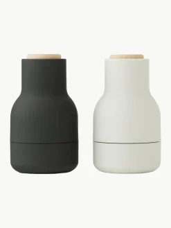 Kleine zout- en pepermolen Bottle Grinder met beukenhouten deksel, set van 2^Audo Copenhagen Fashion