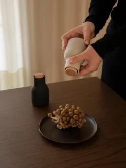 Kleine zout- en pepermolen Bottle Grinder met beukenhouten deksel, set van 2^Audo Copenhagen Fashion