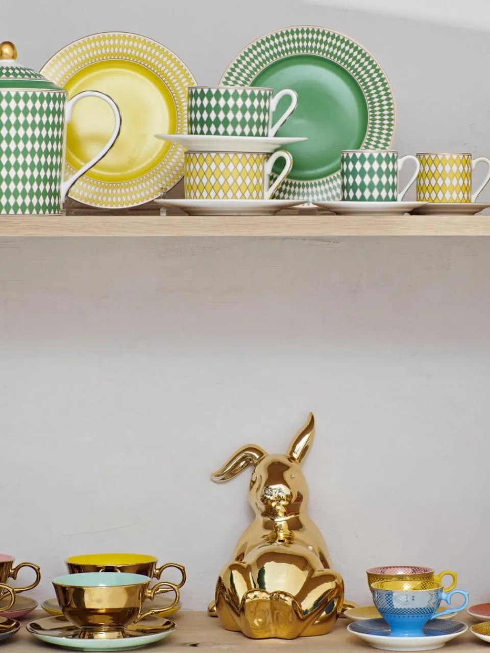 Koffiekopjes Chess met schoteltjes, set van 4^Pols Potten Sale