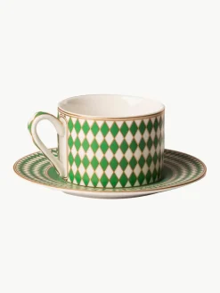 Koffiekopjes Chess met schoteltjes, set van 4^Pols Potten Sale