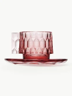 Koffiekopjes met schoteltjes Jellies met structuurpatroon, 4 stuks^Kartell Online