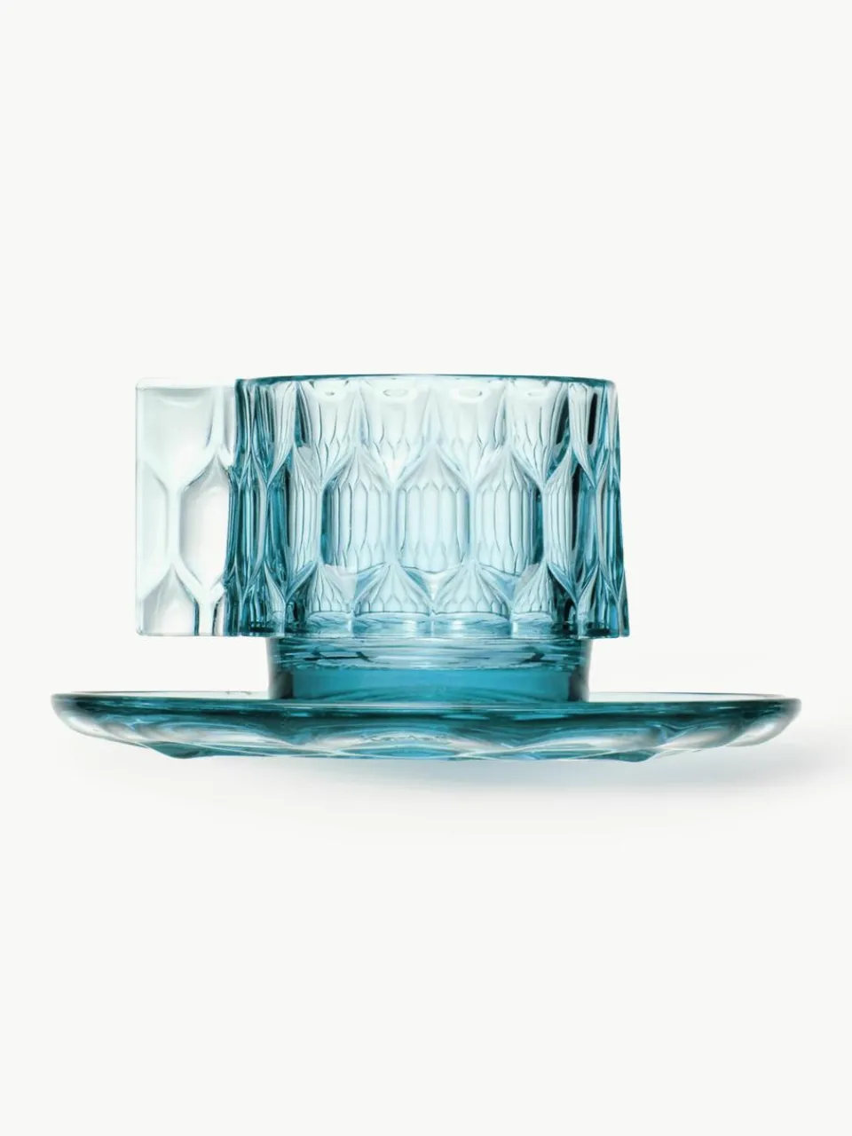 Koffiekopjes met schoteltjes Jellies met structuurpatroon, 4 stuks^Kartell Outlet
