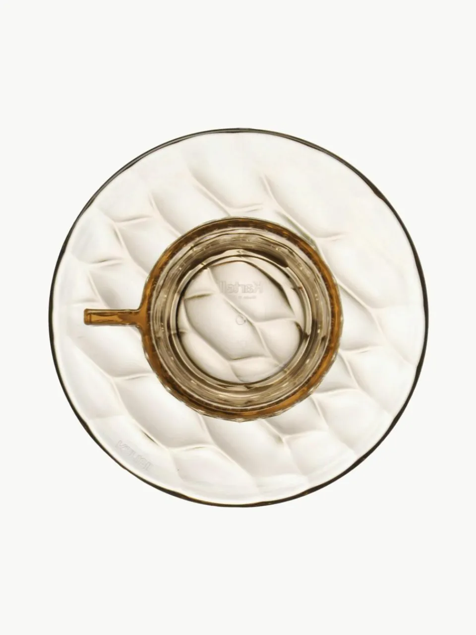 Koffiekopjes met schoteltjes Jellies met structuurpatroon, 4 stuks^Kartell Sale