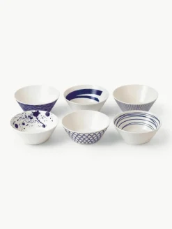 Kommen Pacific blauw van porselein, set van 6^ROYAL DOULTON Sale