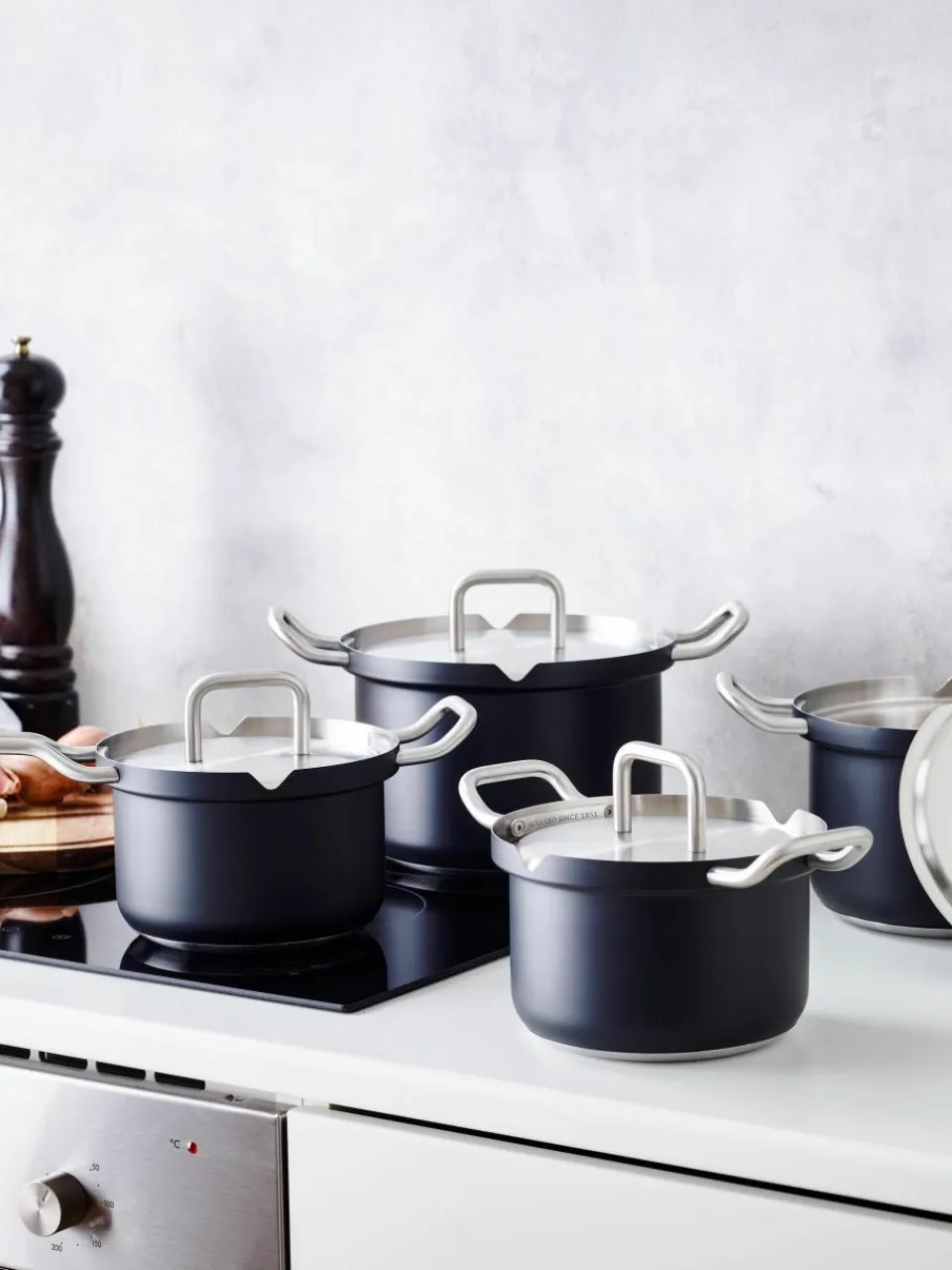 Kookset Q-Linair van RVS, 4-delig^BK New