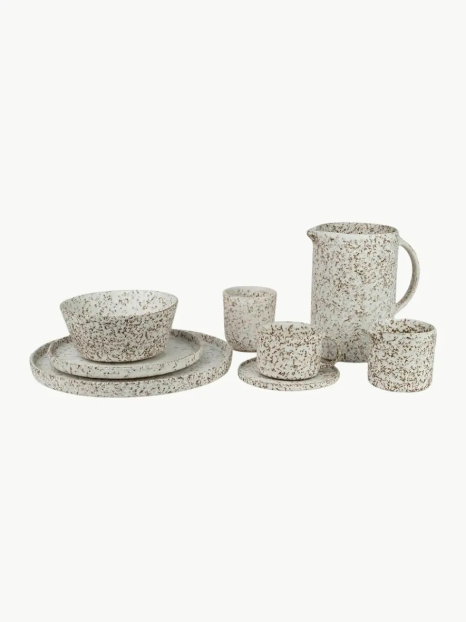Kopjes Salt met schoteltjes met reactief glazuur, 6 stuks^Olsson & Jensen Sale