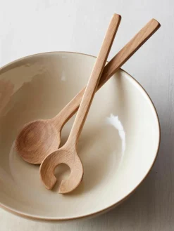 Korte saladebestekken Bit van eikenhout^BITZ Clearance